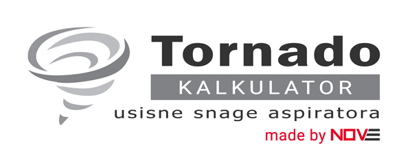 Kalkulator usisne snage aspiratora - Tornado - logo
